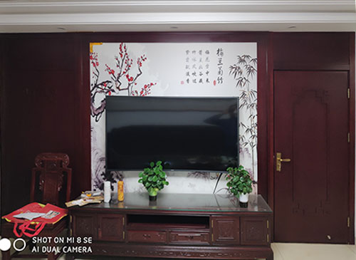 朝阳中式家庭装修电视柜效果展示